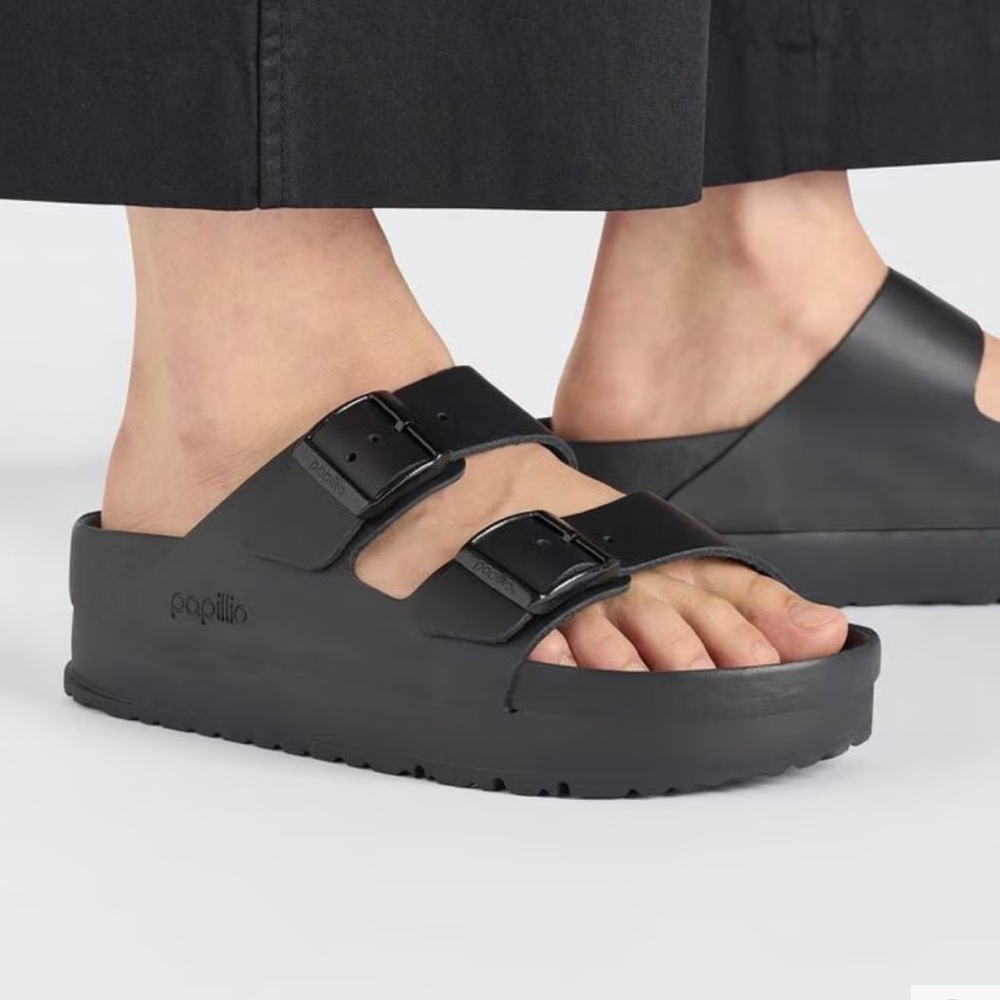 Birkenstock Papillio Arizona platform exquisite leather 39 medium/narrow 8.5